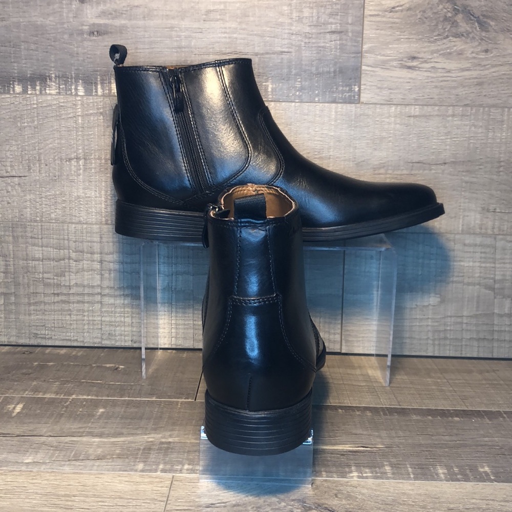 Clarks - Whiddon Zip Black Leather - Picture 3 of 6